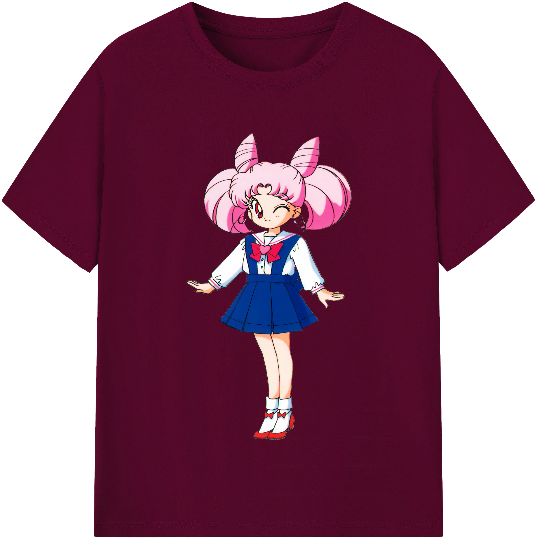 （画像用） 美少女戦士セーラームーン ちびうさ Sailor Moon Chibiusa Tsukino Usagi Small Lady Serenity レディースカジュアルプリントTシャツ（綿100％）